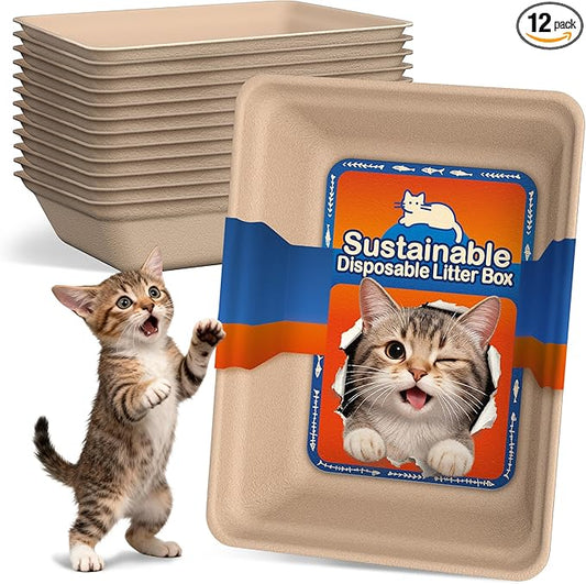 12-Pack Disposable Litter Boxes by Le+Sens+Amazing+Home