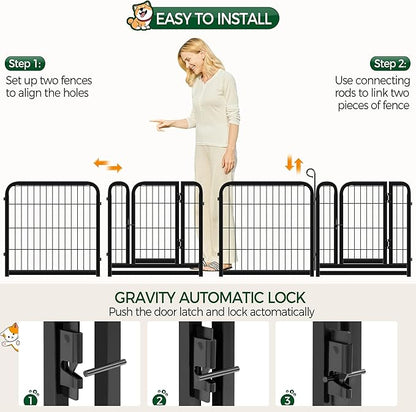 Yaheetech Dog Playpen Outdoor, 24 inch 6 Panels Dog Pen Indoor Heavy Duty Puppy - Image 7