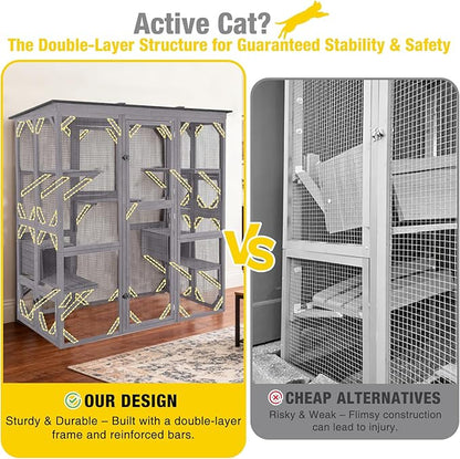 Aivituvin Catio Cat Enclosure Extra Large Window Cat House - Image 3