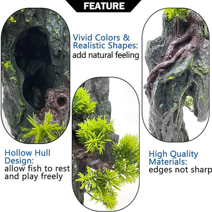 Tall Aquarium Mountain View Stone Decorations Aquarium Ornament Rock Cave - Image 5