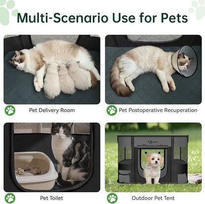 Dog Playpen, Cat Pet Puppy Pen, Portable Playpens - Image 6