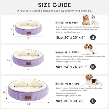 Love's cabin Round Donut Cat and Dog Cushion Bed, 30in Pet Bed - Image 4