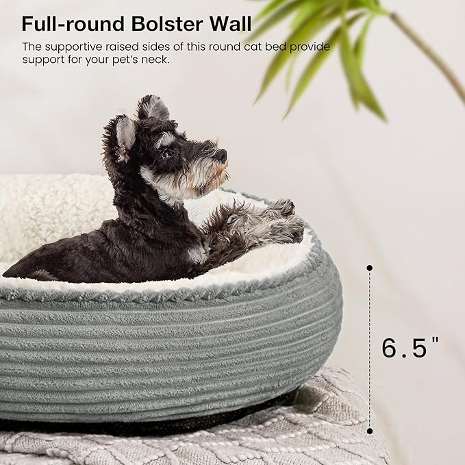 Love's cabin Round Donut Cat and Dog Cushion Bed, 24in Pet Bed - Image 5