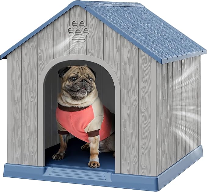 Bifanuo Dog House Outdoor Indoor, Plastic Small Dog House-Weatherproof Design - Image 2