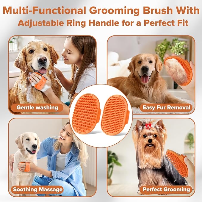 Augwind 6PCS Pet Grooming Kit for Dogs, Cats and Horses | Dog Washing Gloves | - Image 5