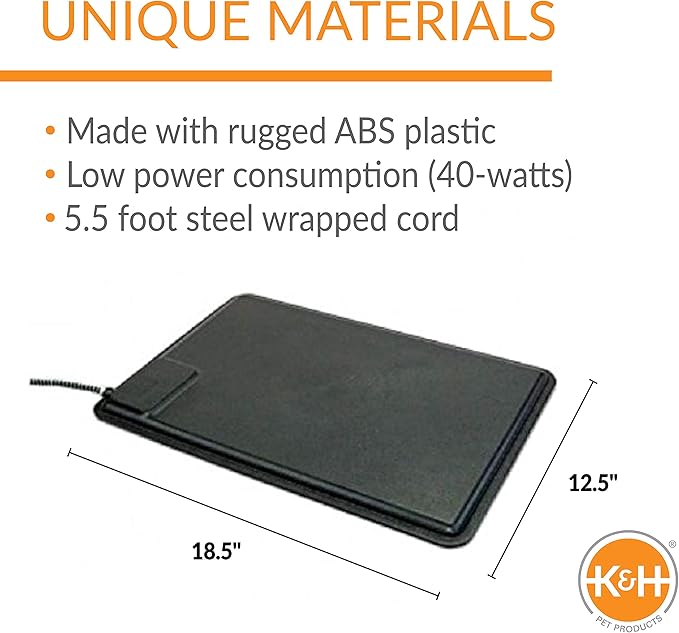 K&H Pet Products Heated Extreme Weather Outdoor Kitty Pad, Waterproof Heated - Image 2
