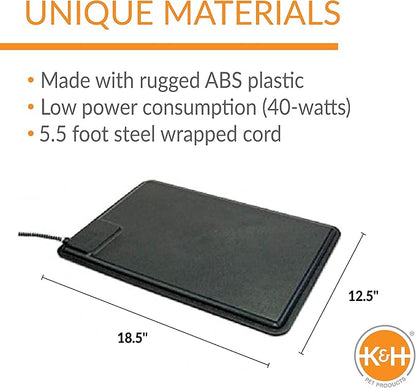 K&H Pet Products Heated Extreme Weather Outdoor Kitty Pad, Waterproof Heated - Image 2