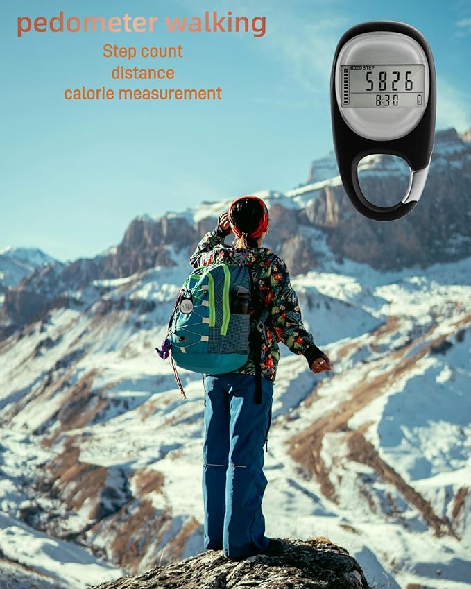 3D Pedometer for Walking Steps Miles, Distance Tracking, Calorie Count - Image 6