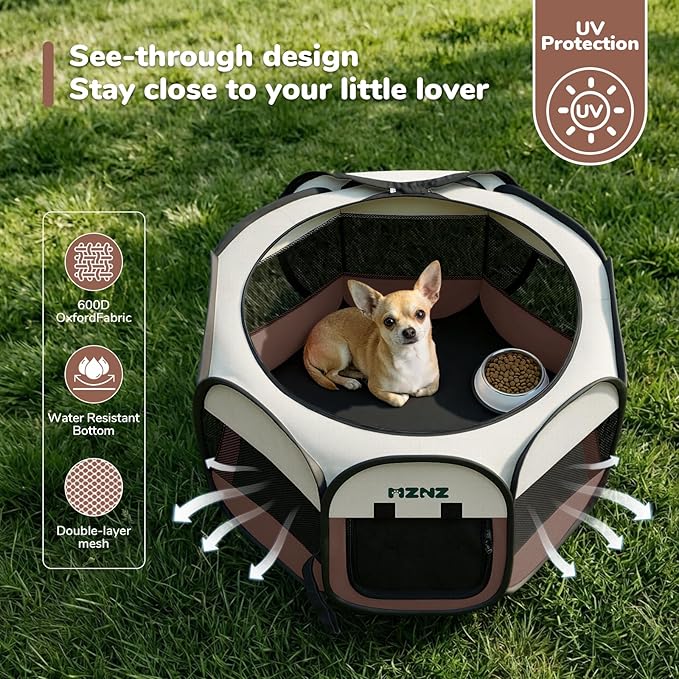 Dog Cat Playpen, Portable Small Animal Playpen Crate Indoor - Image 6