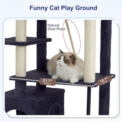 Gitelsnour Cat Tree for Indoor Cats Large Adult, 70.5'' Cat Tower - Image 3