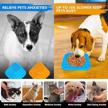2 PCS Lick Mat for Dogs, Slow Feeder Licking Mat, Anxiety Relief Lick Pad - Image 4