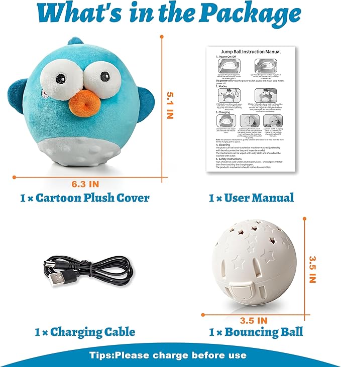 GUKCO Dog Toys, Rechargeable Crinkle Chew Interactive Squeaky Toy - Image 6