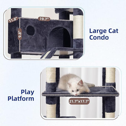 Gitelsnour Cat Tree for Large Cats, 78.7" Tall Cat Tower for Indoor Cats - Image 4