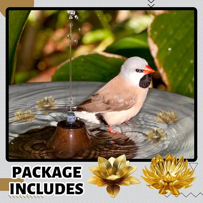 AceOrbit 5 Pcs 99.99% Pure Copper Bird Bath Disk Ornaments Mini Copper Bird - Image 3