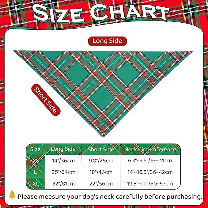 Christmas Dog Bandanas 2 Pack, Holiday Dog Bandanas - Image 7