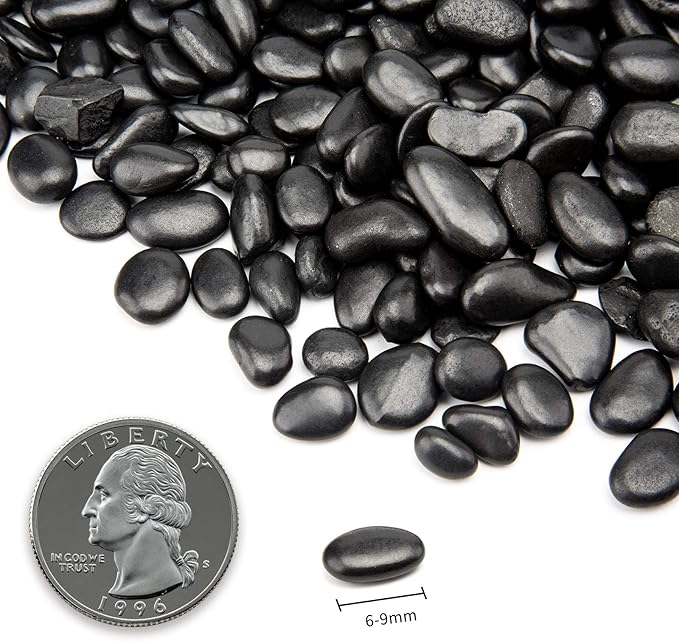 Black Small Decorative Pebbles - Image 2