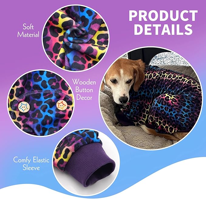 KYEESE Dog Pajamas Velvet Dog Pajamas Small Sized Dogs Soft Dogs Clothes Pjs - Image 2