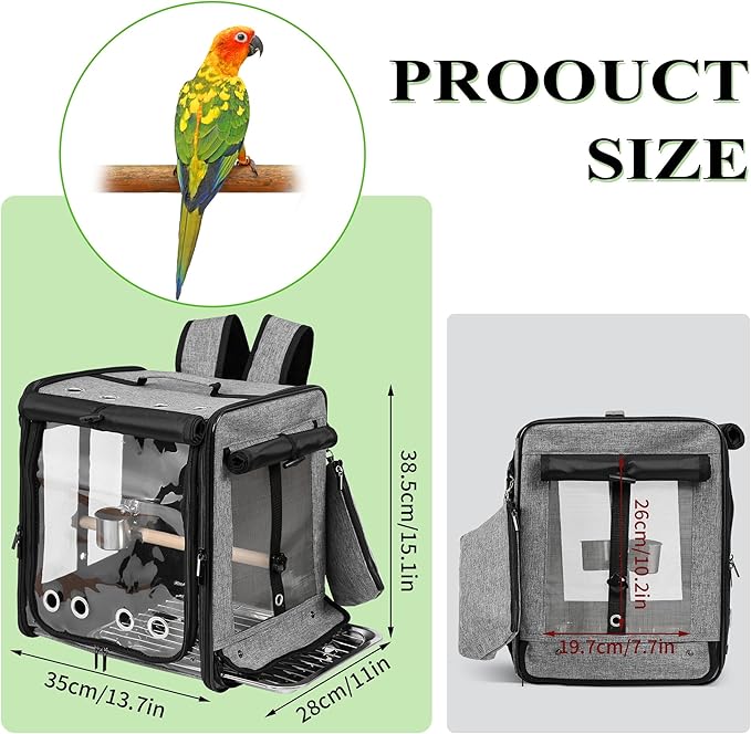 Sanmoncare Bird Carrier for Car Travel - Image 6