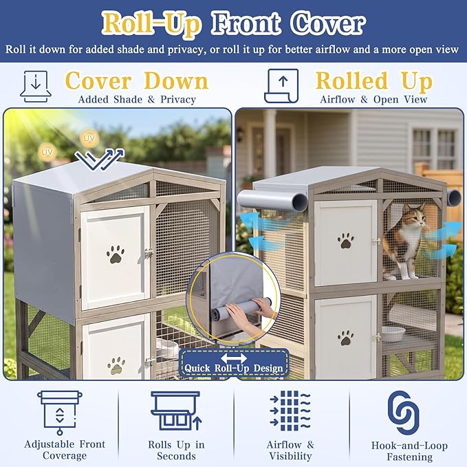 PetsCosset 66"H Large Catio Outdoor Cat Enclosure - Image 5