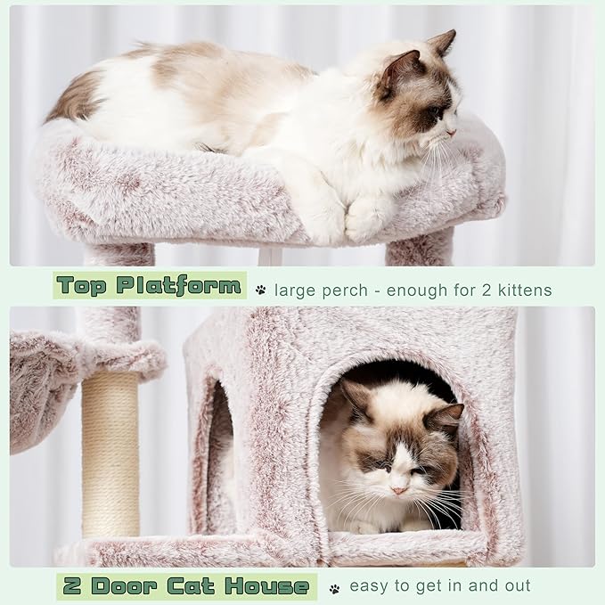 Gitelsnour Cat Tree, Cat Tower for Indoor Cats, 43.3 inch Cat Tree Tower - Image 5