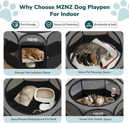 Dog Playpen, Portable Puppy Pet Crate Indoors - Image 4