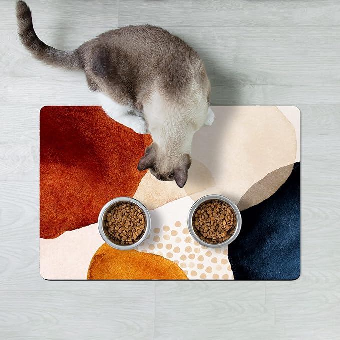 Rnivvi Dog Food Mat, 3MM Anti-Slip Rubber Pet Feeding Rug Protect Floors - Image 7