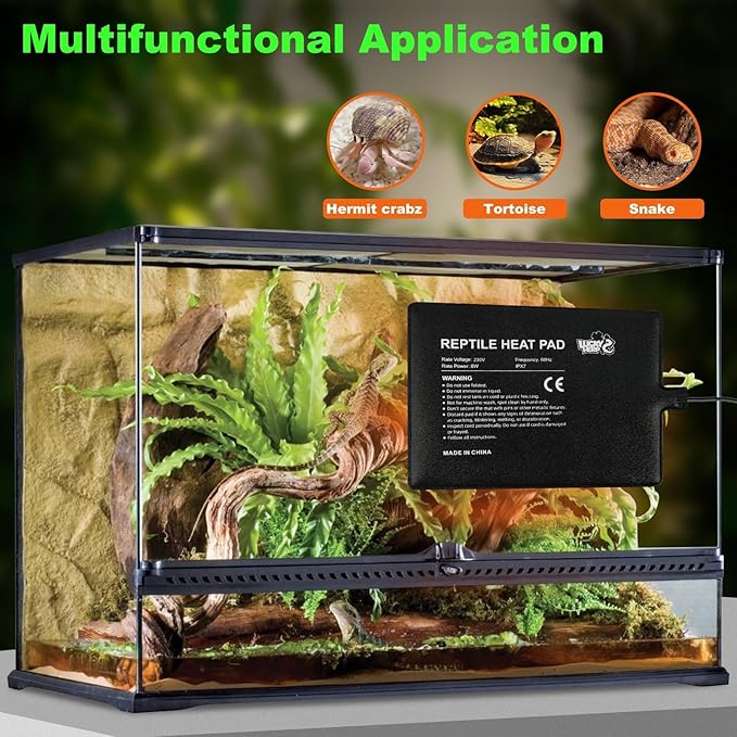 LUCKY HERP Reptile Heat Pad 8x18 Inch 24w, Under Tank Terrarium Heating Pad - Image 6