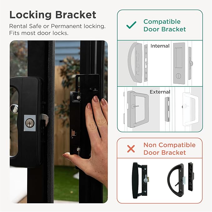 Hakuna Pets Black Glass Patio Pet Door - Image 3