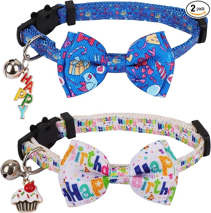 ADOGGYGO Birthday Cat Collars by ADOGGYGO