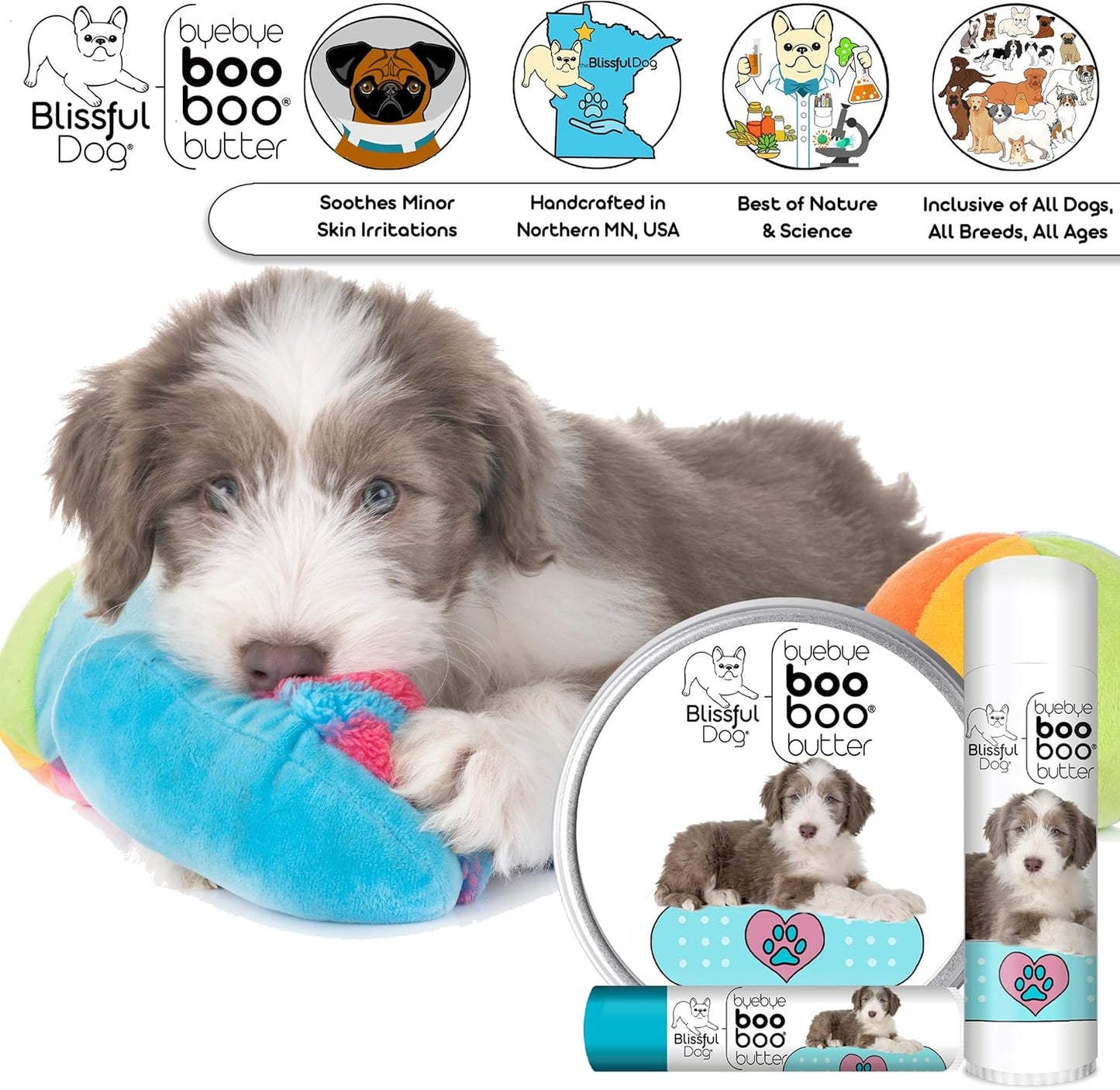 The Blissful Dog Bearded Collie Boo Boo Butter, 1 Ounce