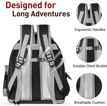 Cat Backpack Carrier with Large Space Bubble Window, Airline Approved - Image 4