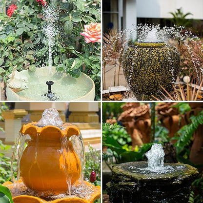 AISITIN 2.5W Solar Fountain Pump, DIY Outdoor Solar Water Fountain - Image 4