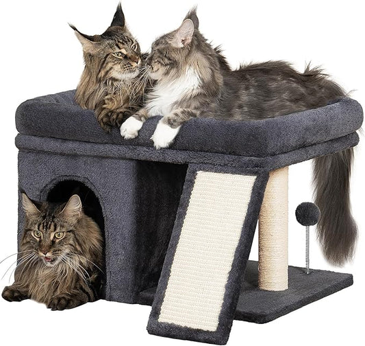 Aechonow XL Cat Tree Tower for Large Adult Cats 20 lbs+, 23x15.7Inch Perch Bed by Aechonow