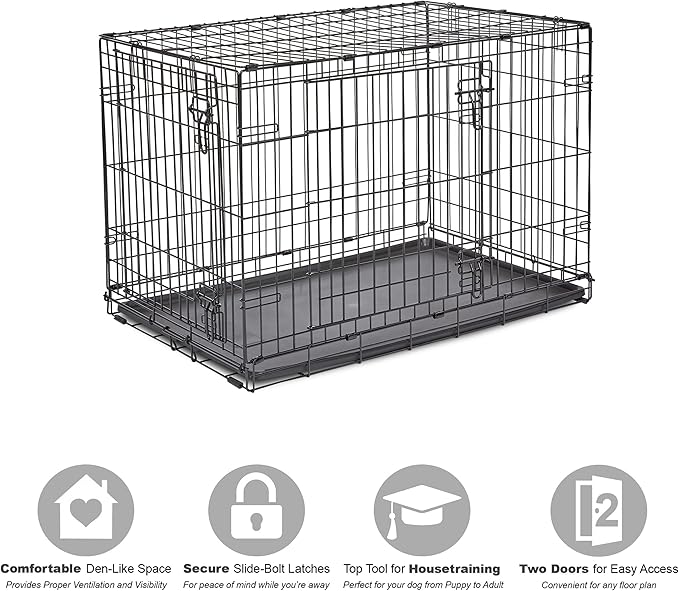 Midwest Homes for Pets 36-Inch New World Crate for Medium-Large Breeds - Image 3