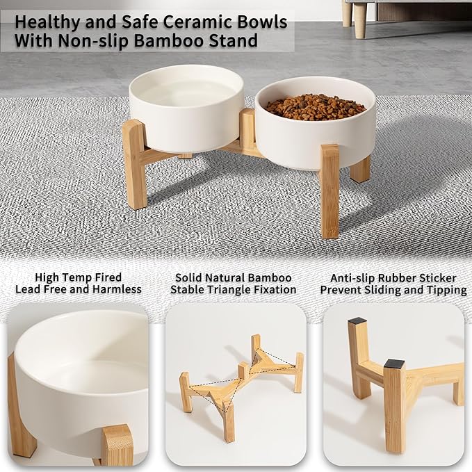 Elevated Ceramic Dog Bowl Set - Image 3