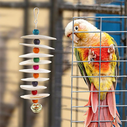 2 Pack Bird Toys with Cuttlebone, Parakeet Toys, Bird Beak Grinding Stone - Image 6
