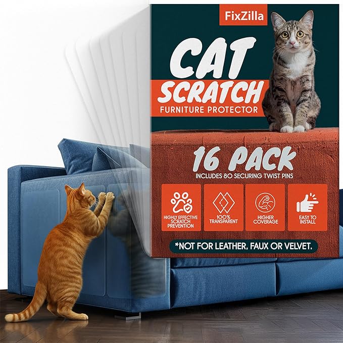 FixZilla Anti Cat Scratch Furniture Protector, Easy-to-Apply Scratching by FixZilla
