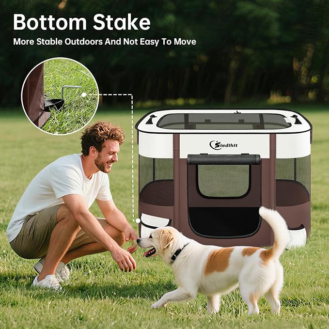 Dog Playpen, Cat Pet Puppy Pen, Portable Playpens - Image 5