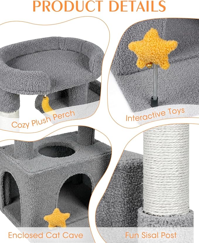 32In Cute Cat Tower for Indoor Cats - Image 3