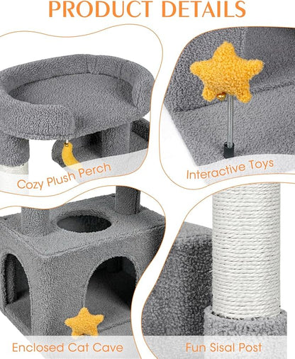 32In Cute Cat Tower for Indoor Cats - Image 3