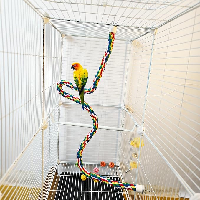 41Inch × 0.8-Inch Diameter Nipple Style Bird Rope Perch, Bird cage Accessories - Image 2