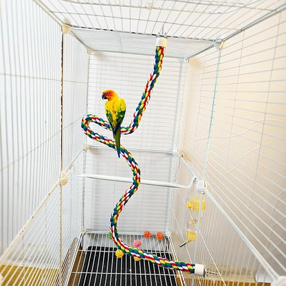 41Inch × 0.8-Inch Diameter Nipple Style Bird Rope Perch, Bird cage Accessories - Image 2
