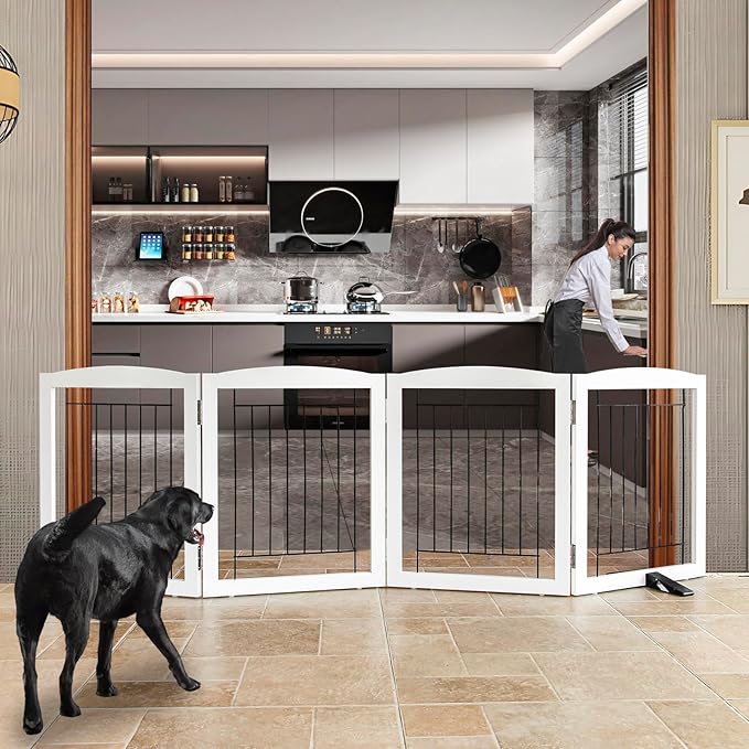 ZJSF Freestanding Dog Fence Indoor, Foldable Dog Gate - Image 2