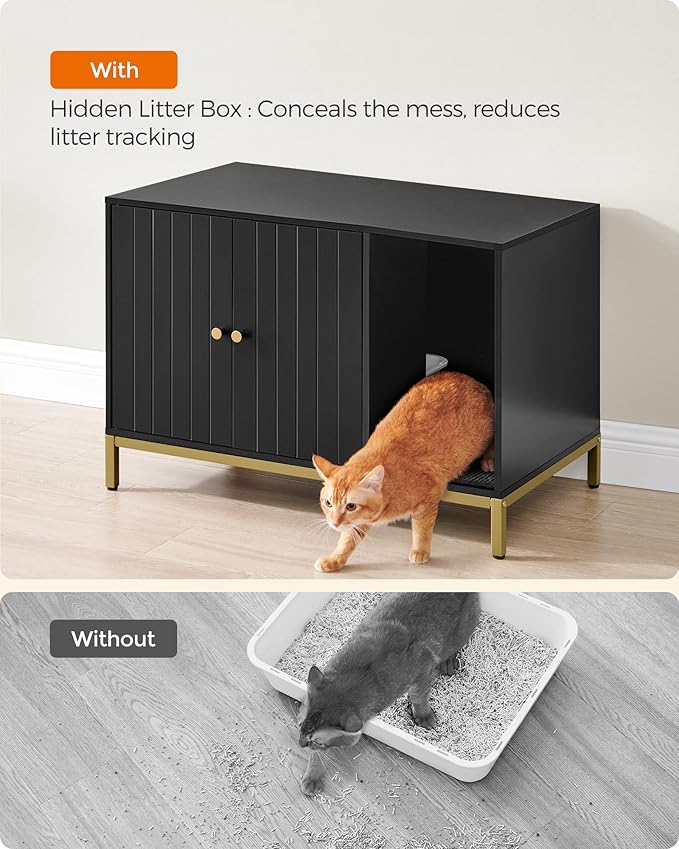 Feandrea Cat Litter Box Enclosure, Hidden Litter Box Furniture - Image 8