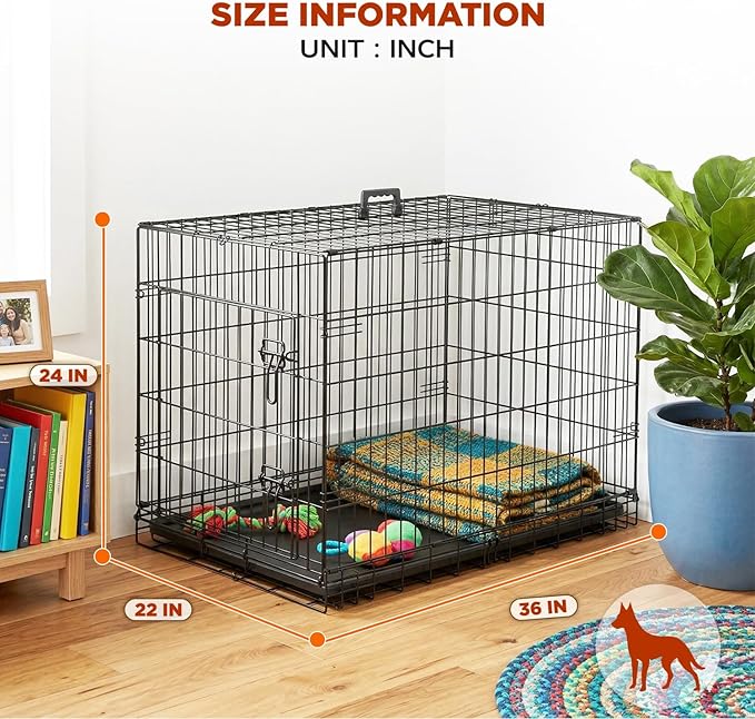 BestPet | Dog Crate | 36" | Black | Foldable Metal Kennel - Image 7
