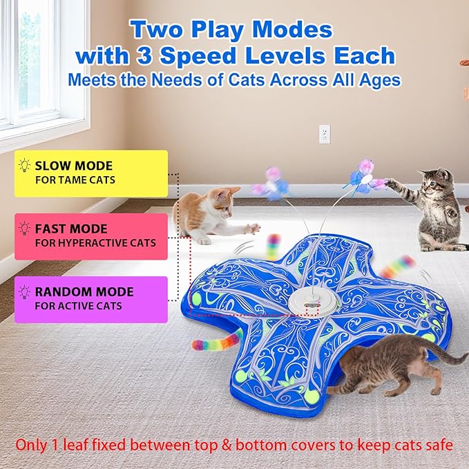 Interactive Cat Toys for Indoor Cats, Rechargeable Touch Activated Hide and - Image 4