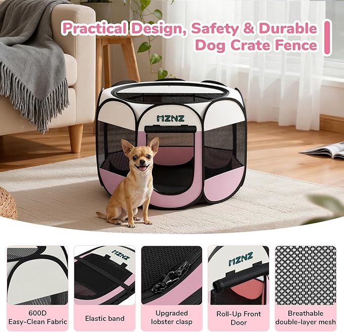 Dog Playpen, Portable Puppy Pet Crate Indoors - Image 6