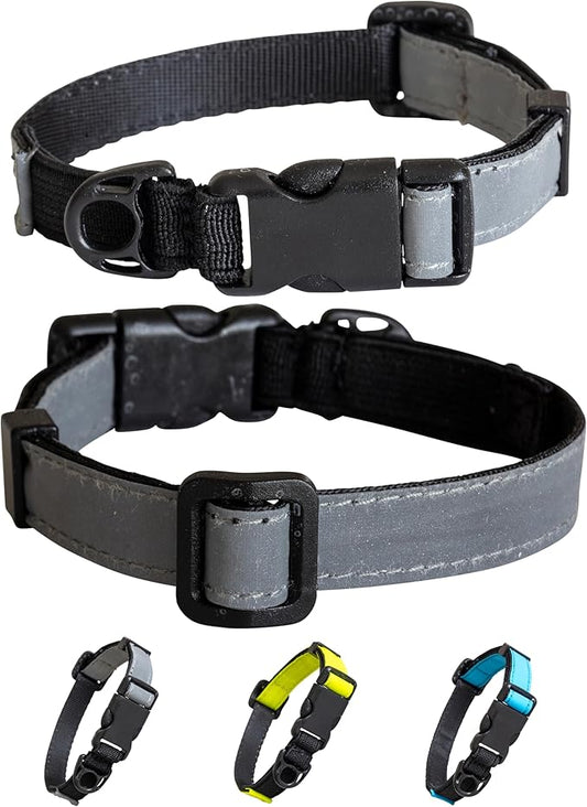 CatGoods Reflective Silver Stretch Cat Collar – Escape-Safe Alternative to by CatGoods