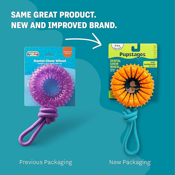 Dental Chew Wheel Dog Toy – Ring & Rope Tug, Soft on Teeth, Moderate Chewers - Image 7