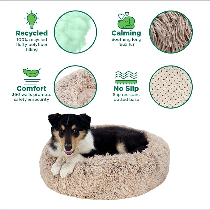 Furhaven 36" Round Calming Donut Dog Bed - Image 5